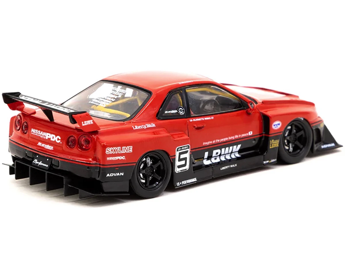 NISSAN SKYLINE LB-ER34 SUPER SILHOUETTE #5 RED 1/43 CAR TARMAC