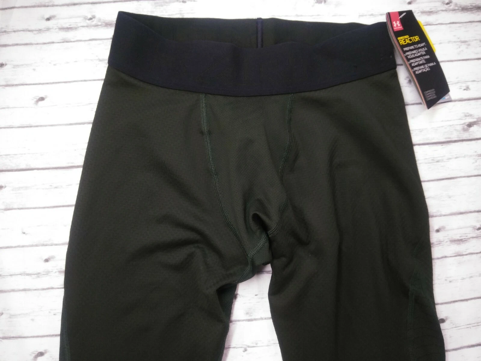 UNDER ARMOUR MEN'S COLDGEAR REACTOR "ARMOUR" COMPRESSION LEGGINGS 1298260-357 S