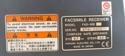 Furuno FAX-408 Weather Facsimile Receiver Made in japan for sale