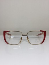 NEW VINTAGE Valentino Mod. 133 Eyeglasses C. P4 Red Black with Gold 54mm Italy