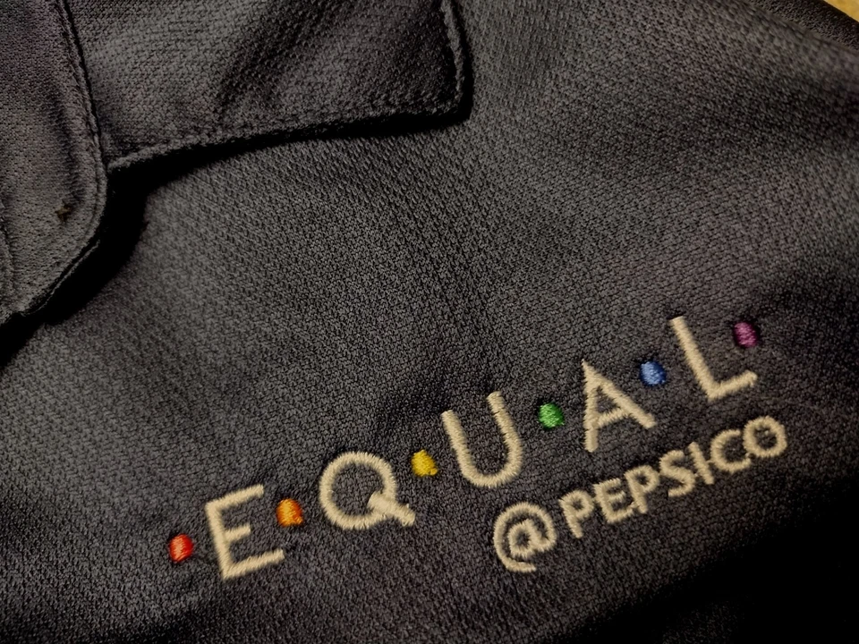 🌈 Rare Pepsi Pride Equal Nike Shirt Blue Womens Size XL PepsiCo Employee Golf  - Image 2 of 4
