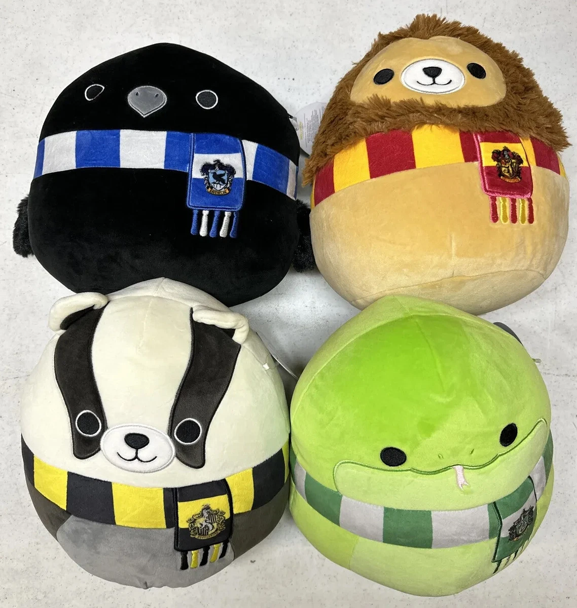 Squishmallow Harry Potter Set 10” Gryffindor Lion Raven Slytherin Snake  Badger