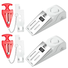 Wireless Door Stop Alarm System 120dB Door Lock Home Security Kit Anti-Theft