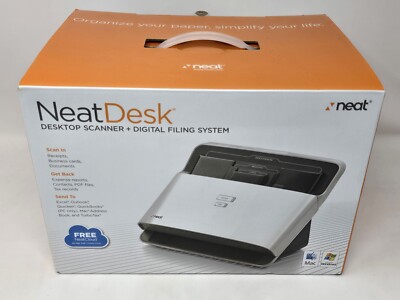Neat Desk ND-1000 Desktop Scanner & Digital Filing System, Black - Open Box