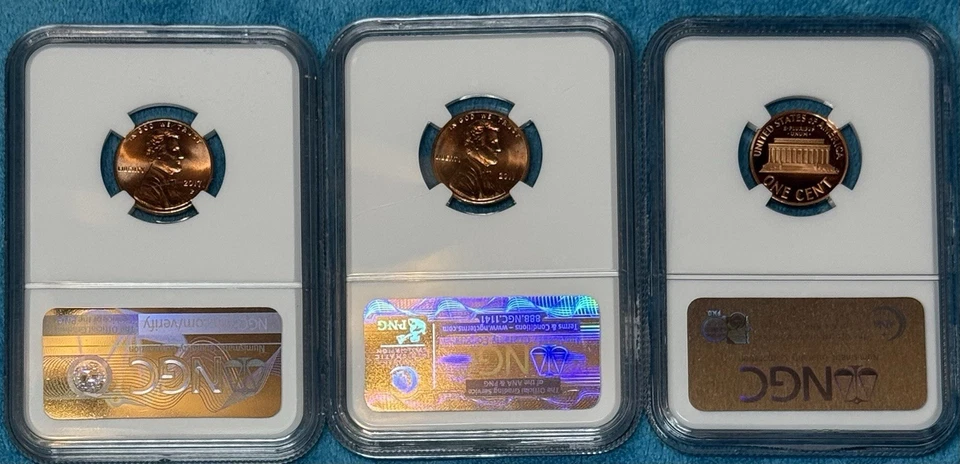 3 NGC GRADE LINCOLN MEMORIAL CENTS - Image 2 of 2