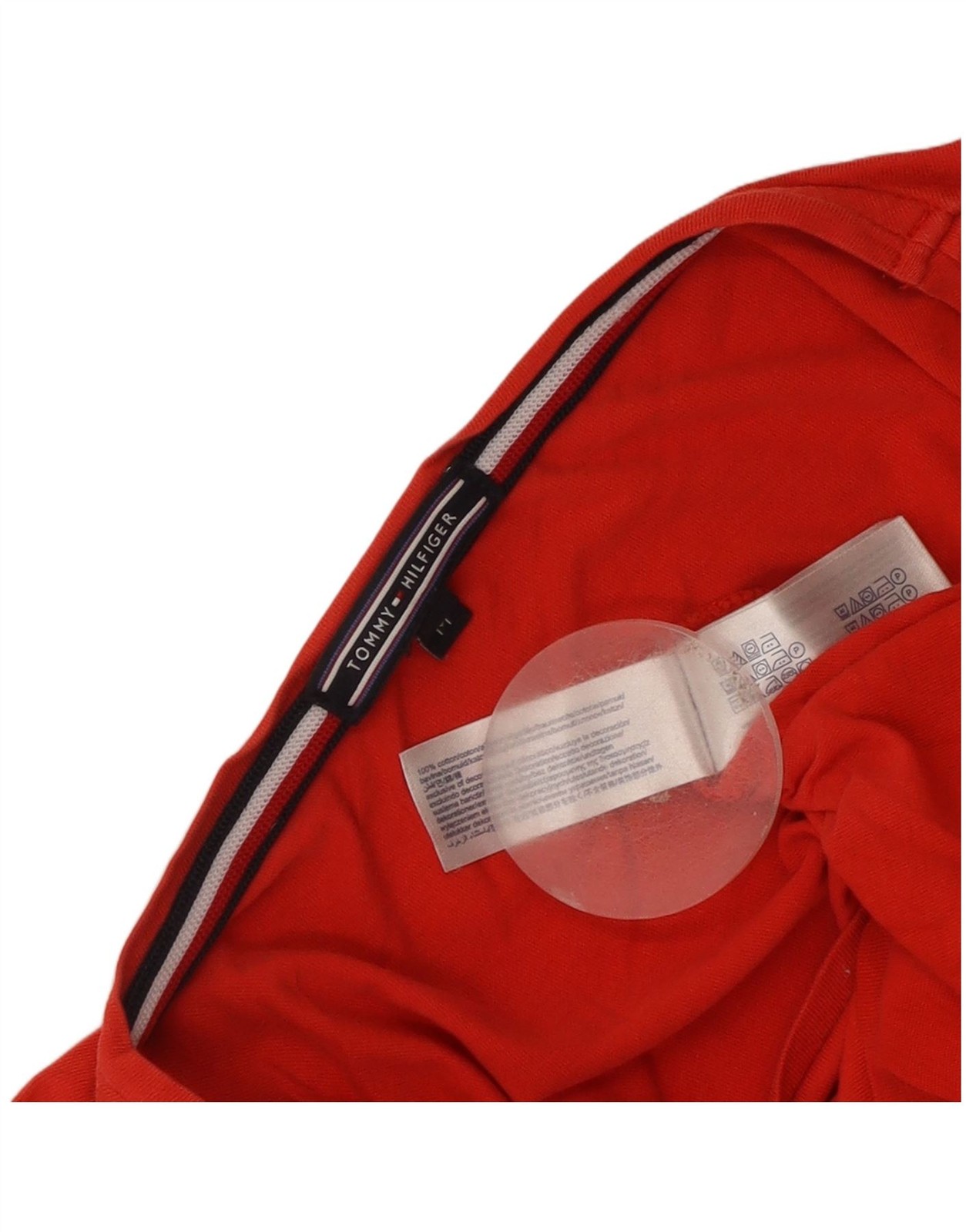 Tommy Hilfiger Womens T-Shirt Top UK 14 Medium Red Cotton AO05 thumbnail 4