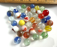Vintage Lot of 41 MARBLES  Estate Mix with Glowies