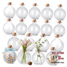 Pcs 8.5 oz Glass Potion Bottles with Cork, Round Spherical 12 Classic