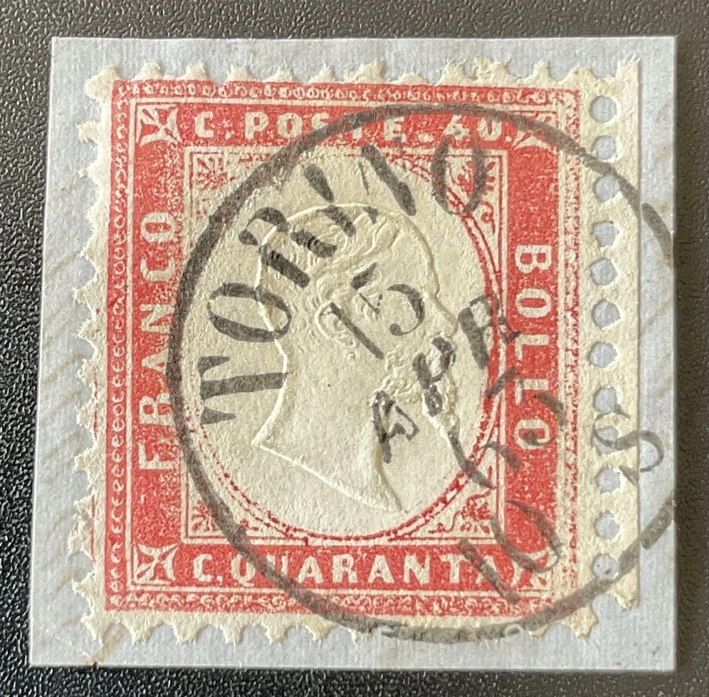 ITALIEN 1862 11 gestempelt TADELLOS BRIEFSTÜCK (N4306