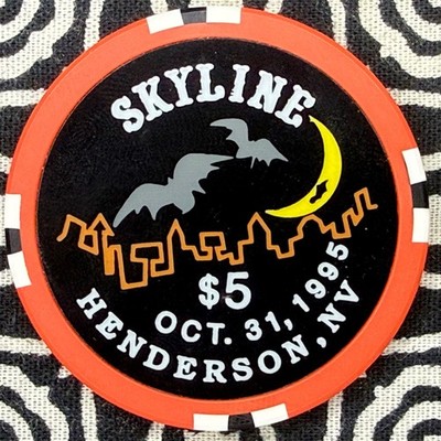 1995 Skyline $5 Halloween Henderson, Nevada Casino Chip C37