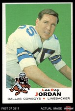 1969 Topps #166 Lee Roy Jordan Cowboys Alabama 4 - VG/EX