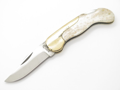 #ad Vintage Olsen OK 162 Lil Brassy Seizo Imai Seki Japan Folding Pocket Knife $18.95