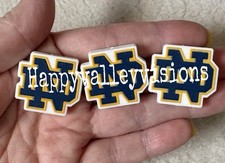 3 Pce NOTRE DAME Fighting Irish College Focal Beads DIY Jewelry Beadable Pens