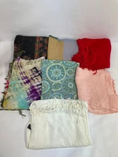 Lot of 7 - Assorted Scarves, Different Brands, Colors, Sizes