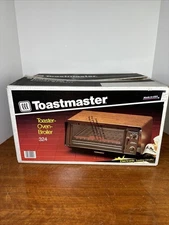Vintage NOS Toastmaster 324 Toastmaster Toaster Oven BROILER Wood Grain OPEN BOX