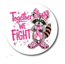 TOGETHER WE FIGHT SCRAPBOOK STICKERS BREAST CANCER FAVORS ENVELOPE SEALS LABELS