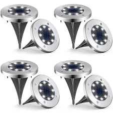 UFOND 8 Pack Solar Ground Lights, Waterproof Solar Lights Outdoor Garden Deco