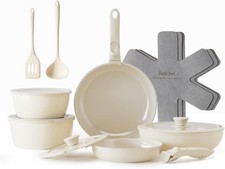 Redchef Set di pentole da 16 pezzi antiaderente in ceramica con manici rimovibil