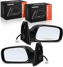 Pair Power Door Mirrors Black 2003-2008 Toyota Corolla Non-Heated Non-Folding