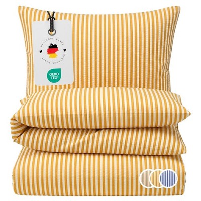 Bettwäsche Seersucker 135x200 155x220 Sommer Bettwäsche Bügelfrei Bettbezug Set