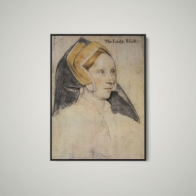 Hans Holbein the Younger - The Lady Eliot - Art Print on Paper or Canvas