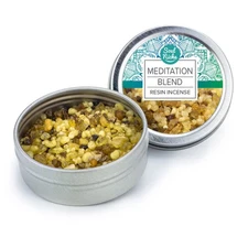 Meditation Blend Incense Resin - Incense Siftings & Myrrh + Metal Tin