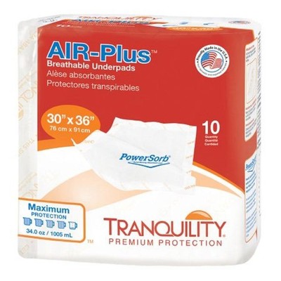 Tranquility Air Plus Breathable Underpad 30x36'' Polymer Peach Heavy Absorb 40