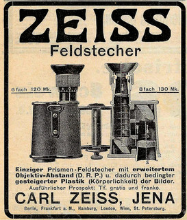 Anzeige/Werbung/Reklame 1907: ZEISS FELDSTECHER CARL ZEISS JENA