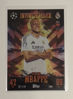 Kylian Mbappe | Invinciballer Limited Edition | Topps Match Attax 24/25 | Real 