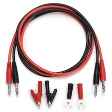 4in1 Banana Plug Alligator Clip Test Lead 3.3ft 15A