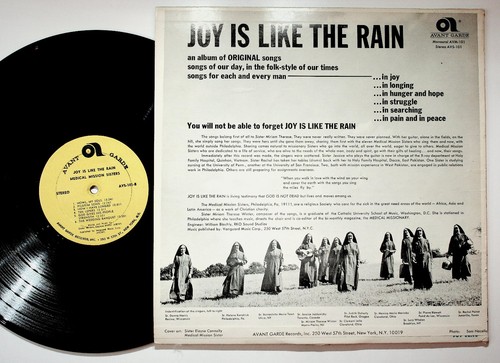 Medical Mission Sisters Joy Is Like The Rain Vinyl Record AVS-101 Stereo - Picture 2 of 2