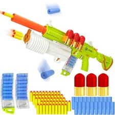 Semi-Auto Foam Dart Blaster, Electric Shell Ejecting, Outdoor Game, Bonus Launch