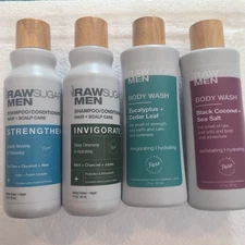 Raw Sugar Men Invigorate Deep Cleansing & Hydrating Shampoo/ConditionerBody Wash