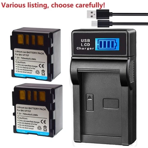 BN-VF707U BN-VF707 BNVF707U Battery or Charger for JVC GR-D244 MINI-DV Camcorder