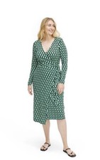 Diane Von Furstenberg DVF for Target - XL Midi Arrow Geo Green Wrap Dress