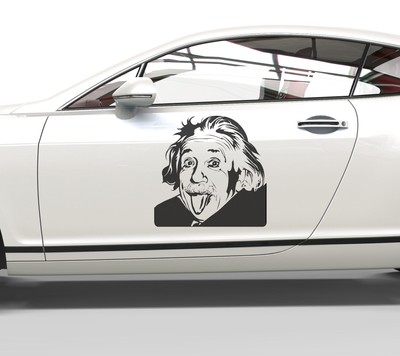Autoaufkleber Albert Einstein