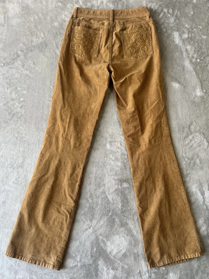 Tory Burch Pantalones Clásicos Bootcut Amarillo Mostaza Pana Mujer’s 26 27x34 Bord Foto 3 de 4