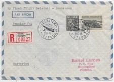 1948 1st Flight Helsinki, Finland to Amsterdam, Netherlands Registered (65170)