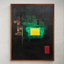 Original Art Abstract Acrylic Painting 9x12 on Art Paper. 'Tear in Spacetime 3'