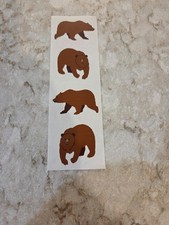 Mrs. Grossman's Stickers - Bear - 1 strip as shown - Vintage - 1990's