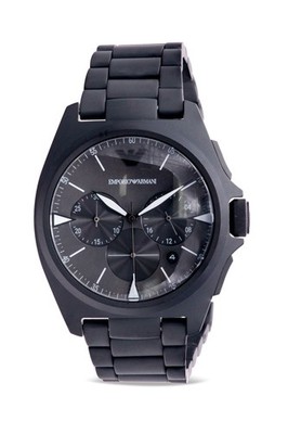 Emporio Armani Black Stainless Steel Mens Watch