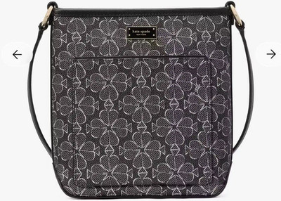 kate spade new york Black Spade Pattern Women s Wallet w/ Credit Card Slots