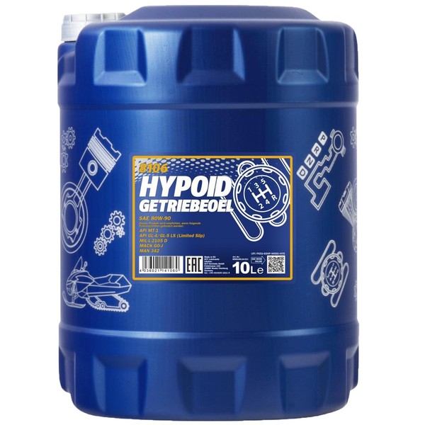 10 Liter 80W-90 Mannol Hypoid GetriebeÖL Schaltgetriebe ÖL API GL4 GL5 LS 80W90-image