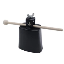 4" Steel Cowbell, 4inch Hand Percussion Instrument with Handle & Stick, Loud ...