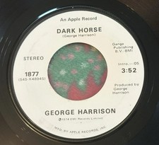 George Harrison Apple 45 Record Dark Horse 1974 LA