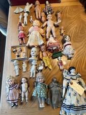 Lot 31 Piece Vintage Dolls Mostly Bisque, Few Composition,Porcelain.