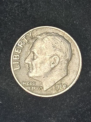 1969-P Roosevelt Dime — photo from the most recent tracked eBay sale