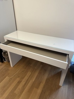 IKEA Malm Schminktisch weiß mit Glasplatte - 120 x 41 x 78 cm