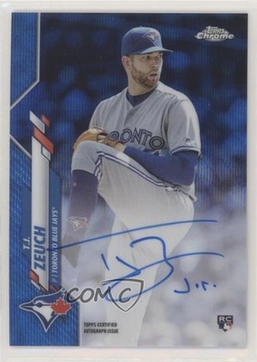 2020 Topps Chrome Rookie Blue Wave Refractor 11/150 TJ Zeuch #RA-TZ Auto RC 03l3