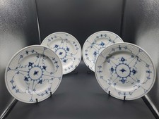4 Royal Copenhagen 1/# 175  Blue Fluted Plain Dinner Plate  10"   X4